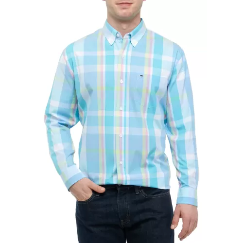 Chemise en popeline tissée à carreaux Crown & Ivy™ pour hommes