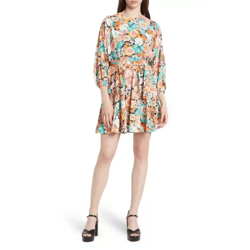 Robe à imprimé floral et nouée à la taille MELLODAY