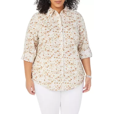 Chemise en coton girafe aquarelle Zoey de Foxcroft