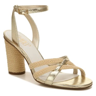 Sandales Franco Sarto Olina Wicker Block Heel Ankle Strap