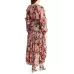 Robe étagée à imprimé floral, manches bouffantes, col noué sur le devant MELLODAY