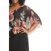 Robe fourreau cape en mousseline à fleurs Connected Apparel